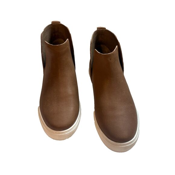 Birdies The Falcon Leather Bootie Brown Sneaker Boot Slip On  Womens Size 7 - Picture 2 of 5